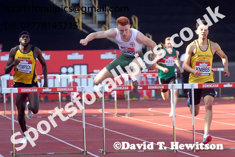 Mens 400 metres hurdles, 2019 Muller British Championships, Alexander Stadium, Birmingham. Photo: David T. Hewitson/Sports for All Pics
